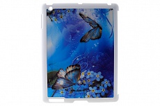 Чехол Drobak 3D для Apple iPad 2/3/4 "Бабочка на цветке"