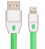 Кабель Drobak плоский USB 2.0-Lightning 1,0м 2А (DR-1624) Green