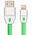 Кабель Drobak плоский USB 2.0-Lightning 1,0м 2А (DR-1624) Green