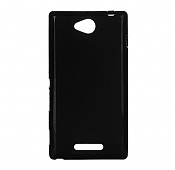 Чехол Drobak Elastic PU для Sony Xperia C C2305 (Black)