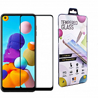 Защитное стекло Drobak на Samsung A21S (Black)  (121277)