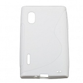 Чехол Drobak Elastic PU для LG Optimus L5 E612 (White)