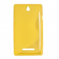 Чехол Drobak Elastic PU для Sony Xperia E C1605 (Yellow)
