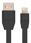 Кабель Drobak плоский USB 2.0-Lightning 1,0м 2А (DR-1624) Black