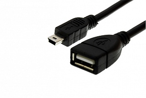 Кабель Drobak USB OTG 2.0 AF–Mini USB Тип B 0,1м