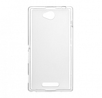Чехол Drobak Elastic PU для Sony Xperia C C2305 (White Clear)