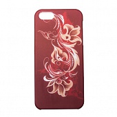 Чехол Drobak Elastic PU для Apple Iphone 5 (Red flower)