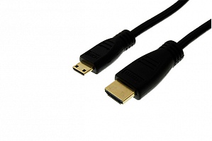 Видео кабель Drobak mini HDMI на HDMI, 0.5м 1.3 V, позолота