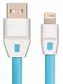Кабель Drobak плоский USB 2.0-Lightning 1,0м 2А (DR-1624) Blue