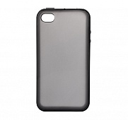 Чехол Drobak Elastic PU для Apple Iphone 4/4S (Black Clear)