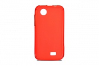 Чехол Drobak Elastic PU для Lenovo A369 (Red Clear)