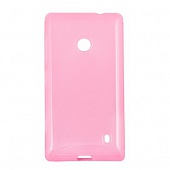 Чехол Drobak Elastic PU для Nokia Lumia 520 (Pink Clear)
